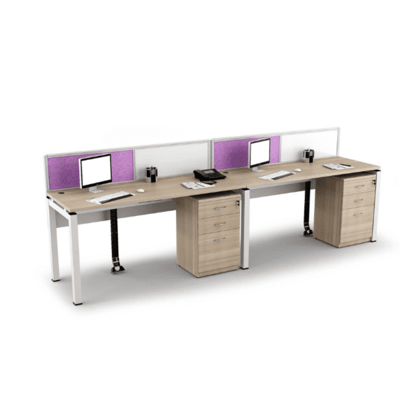 Desking System 2 Seater with partition