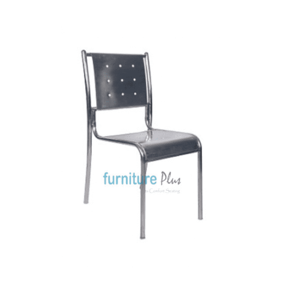 Cafeteria Chair Ss Round Fiber Seat Sq