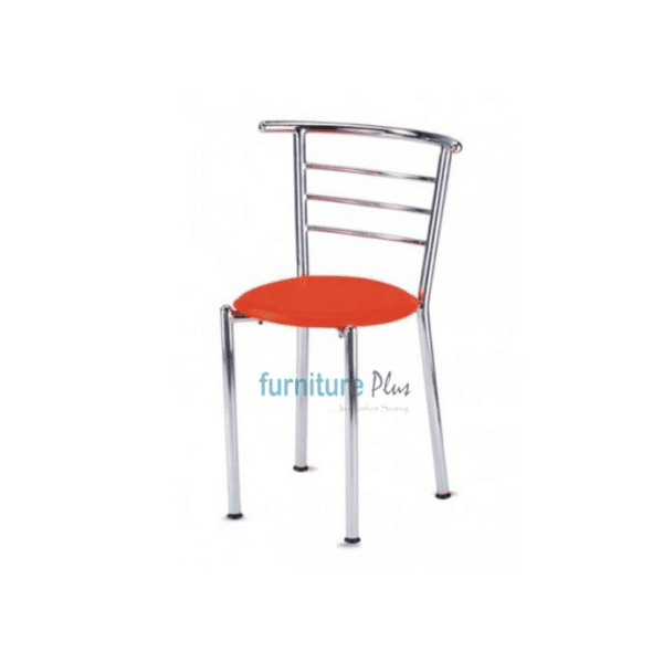 Cafeteria Chair Crome Plated Fiber Seat